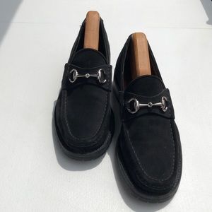 Black Suede Gucci Loafers